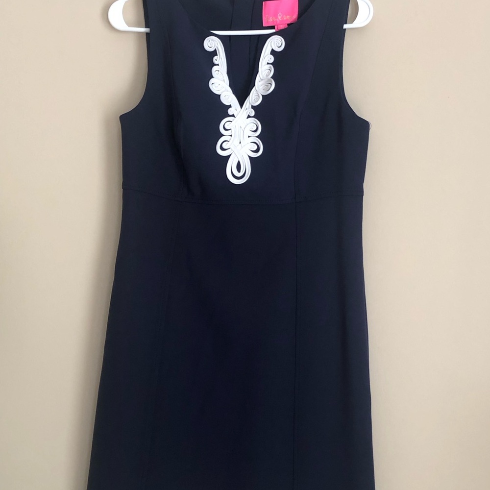 Lilly Pulitzer Navy Mini Dress with White Accents